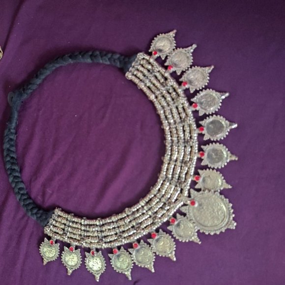 Handmade Gold Tone Coins Chokers And Earrings, Coins Jewelry Set, Jewelry Set, - Picture 3 of 10